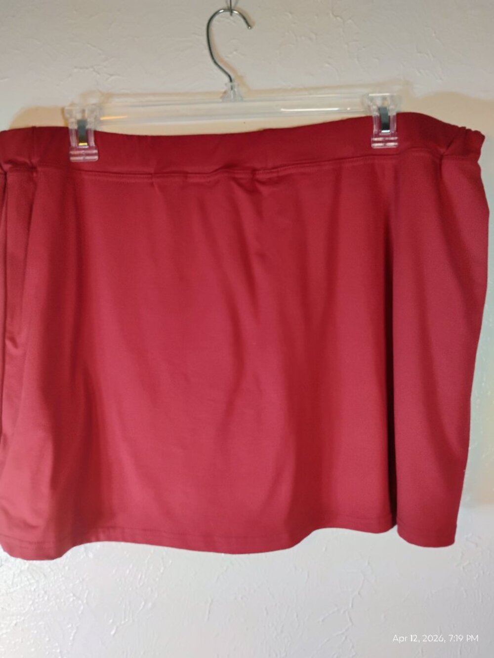 Burgundy Stretch Skort Size 4XL